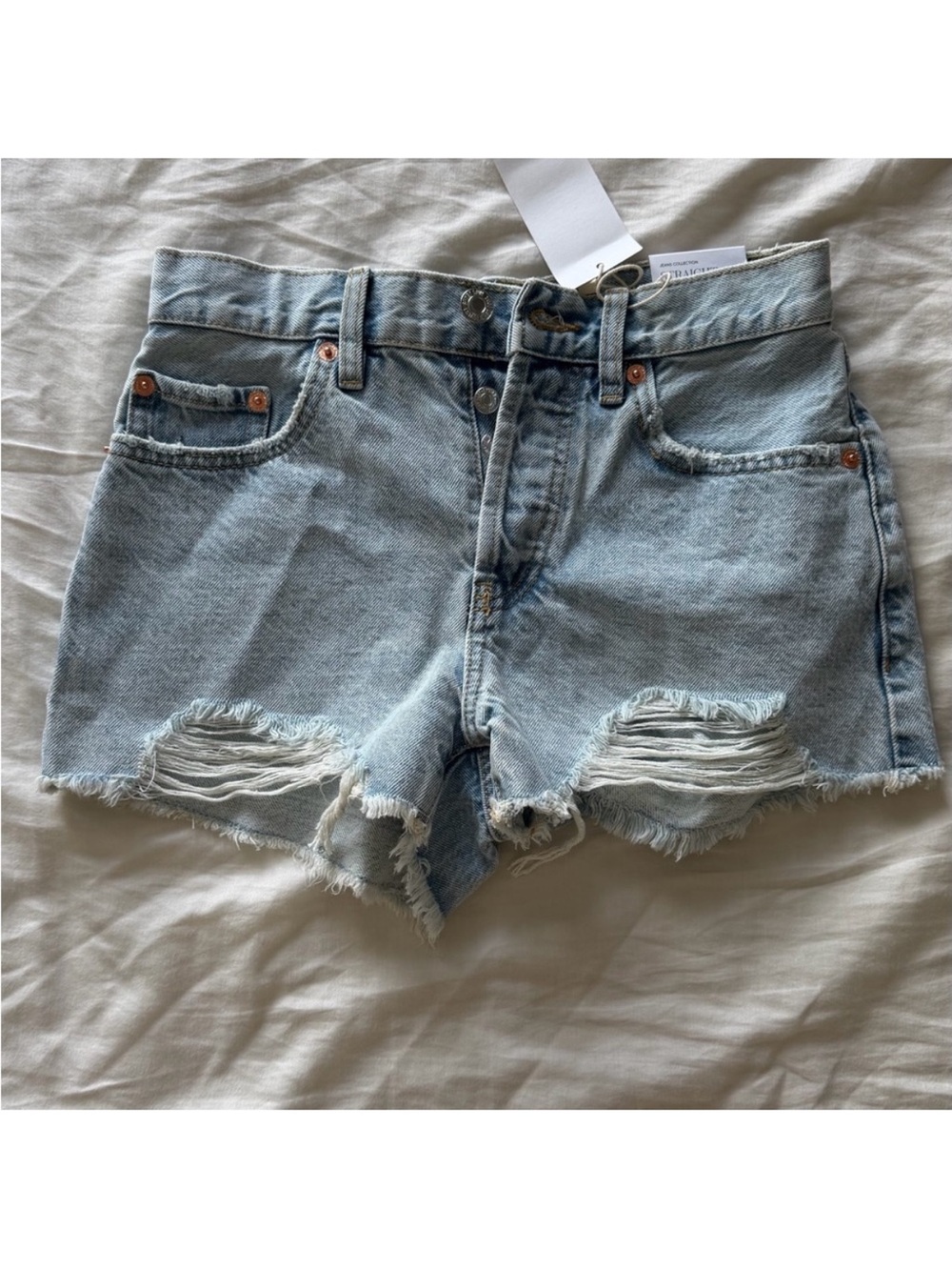 NWT Light Blue Distressed Denim Women's Shorts